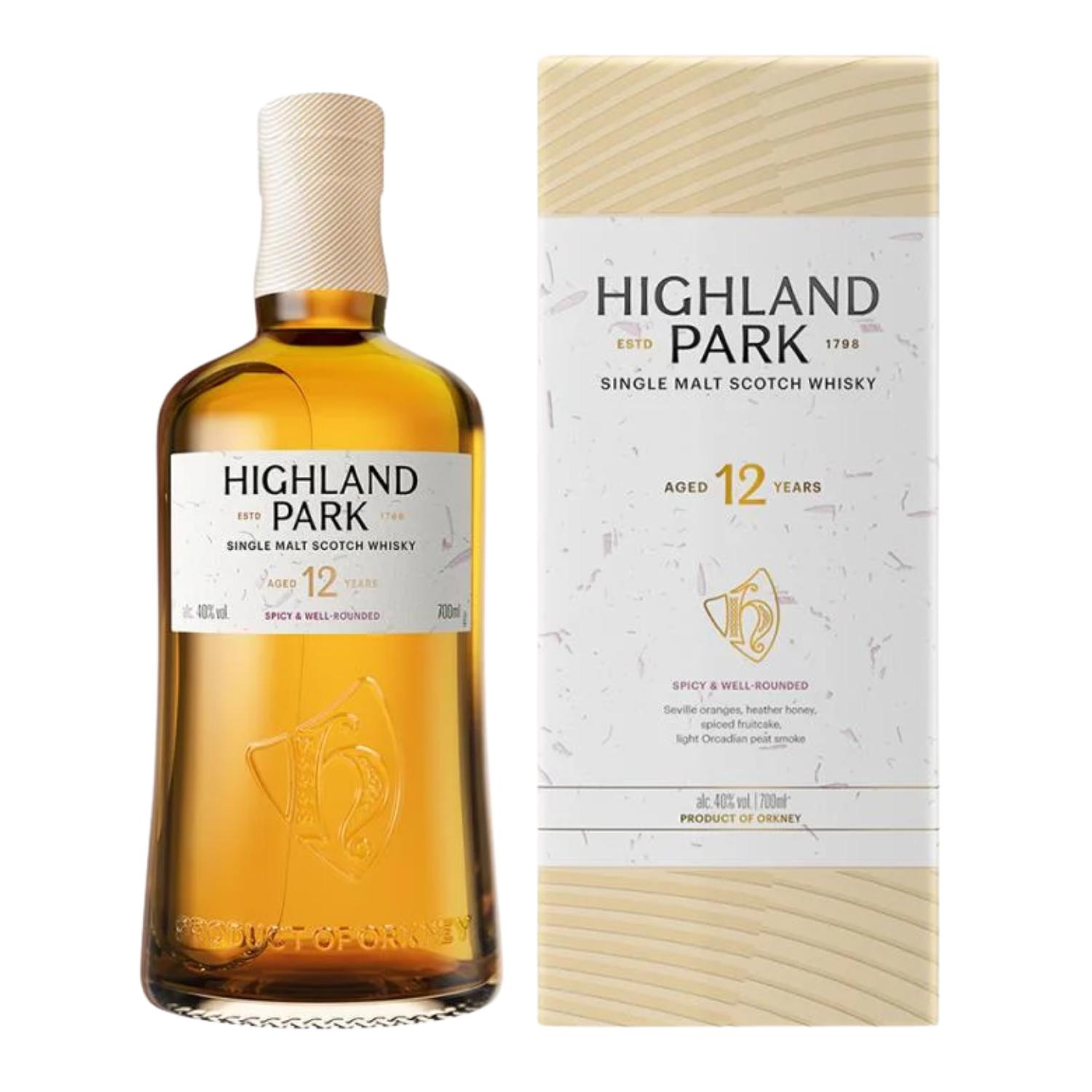 Highland Park 12 Year Old Spicy & Well-Rounded Single Malt Scotch Whisky