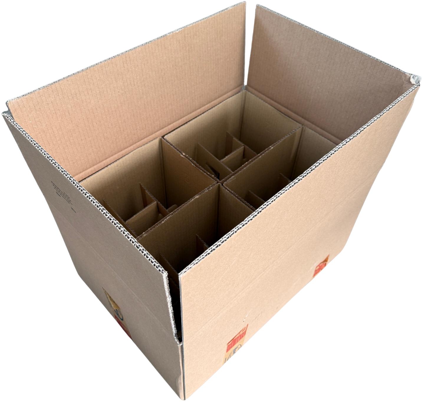 24er Bier Umkarton Wellpappe braun für 4 x 6er ohne Innenkartons FEFCO0201