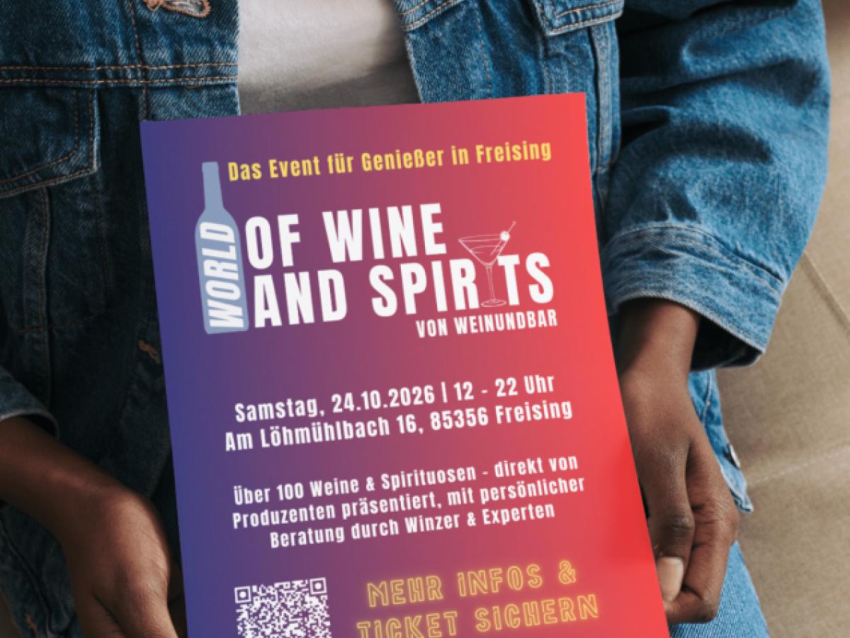 world of wine and spirits mock up flyer