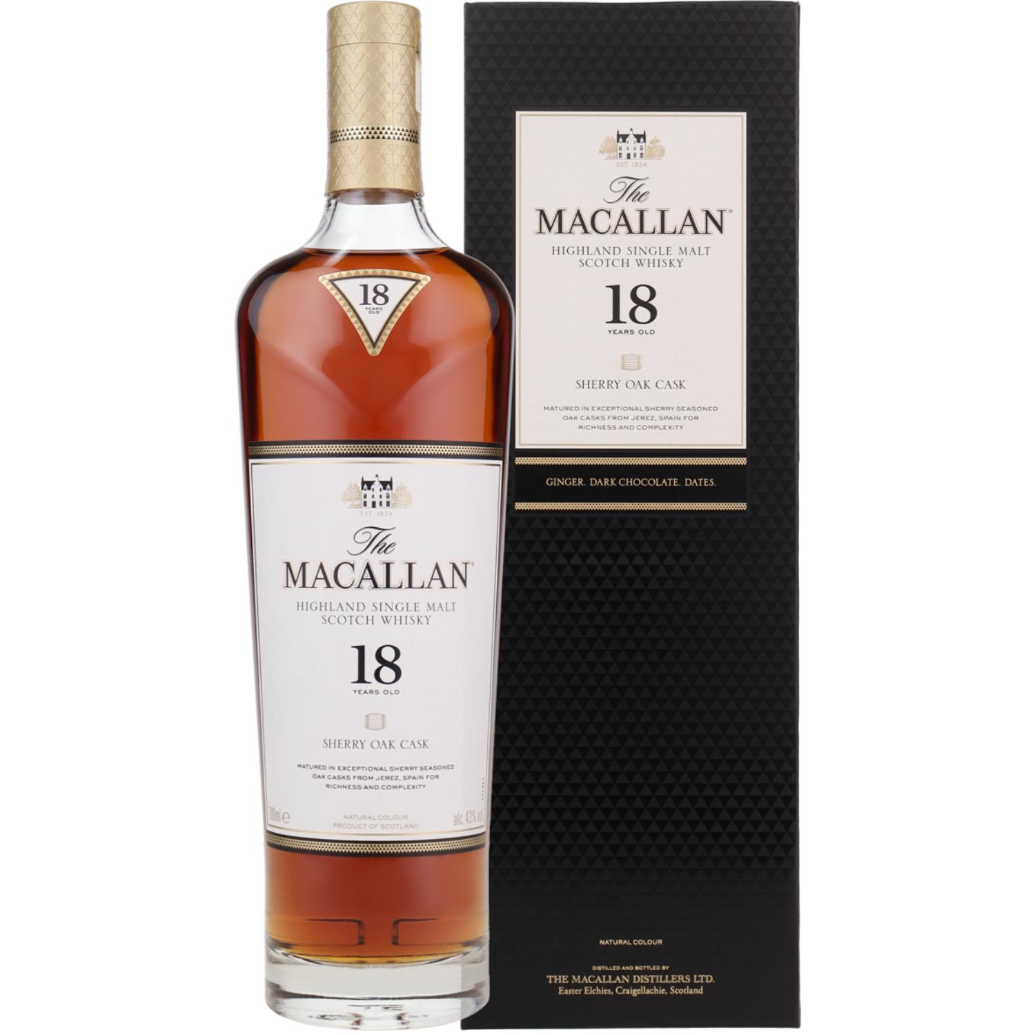 The Macallan 18 Year Old Sherry Oak Highland Single Malt Scotch Whisky