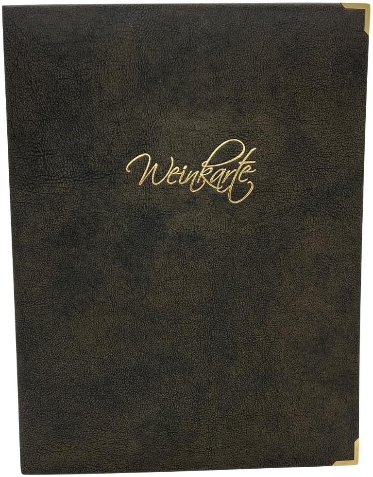 Weinkarte Hardcover A 4       Leder Vintage