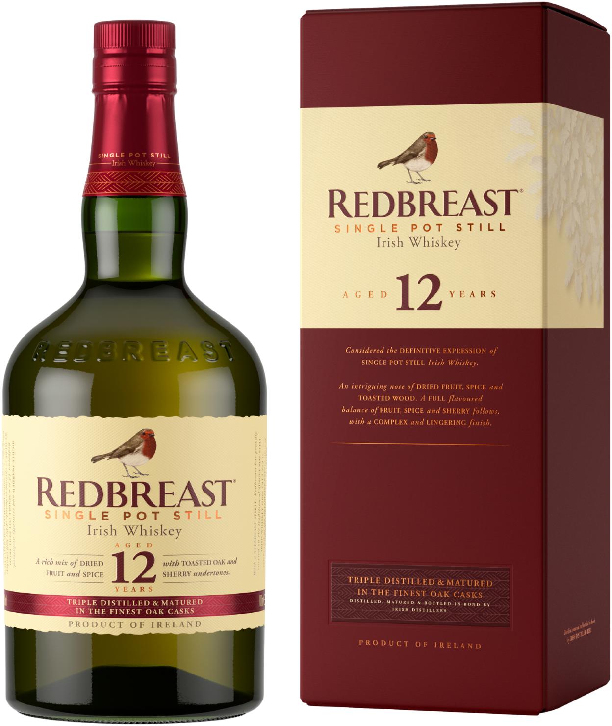 Redbreast 12 Years            Single Pot Still Irish Whisky