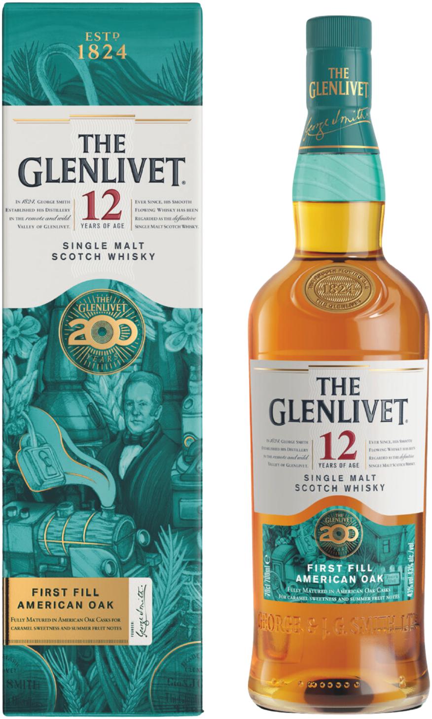 The Glenlivet 12 Year Old 200 Anniversary Edition Speyside Single Malt Scotch Whisky
