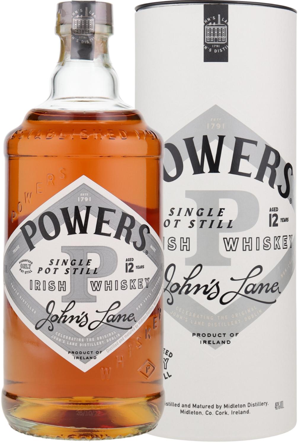 Powers Single Pot Still 12 YO Irish Whiskey Johns Lane