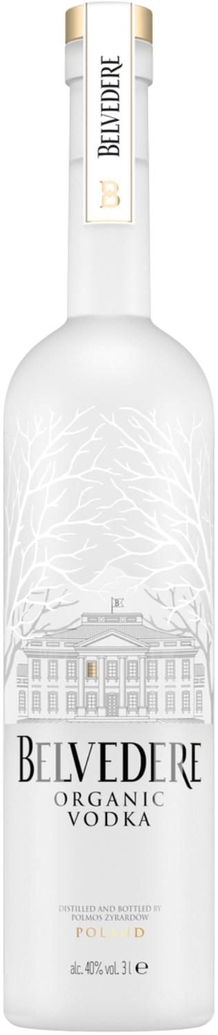 Belvedere Organic Vodka mit Beleuchtung