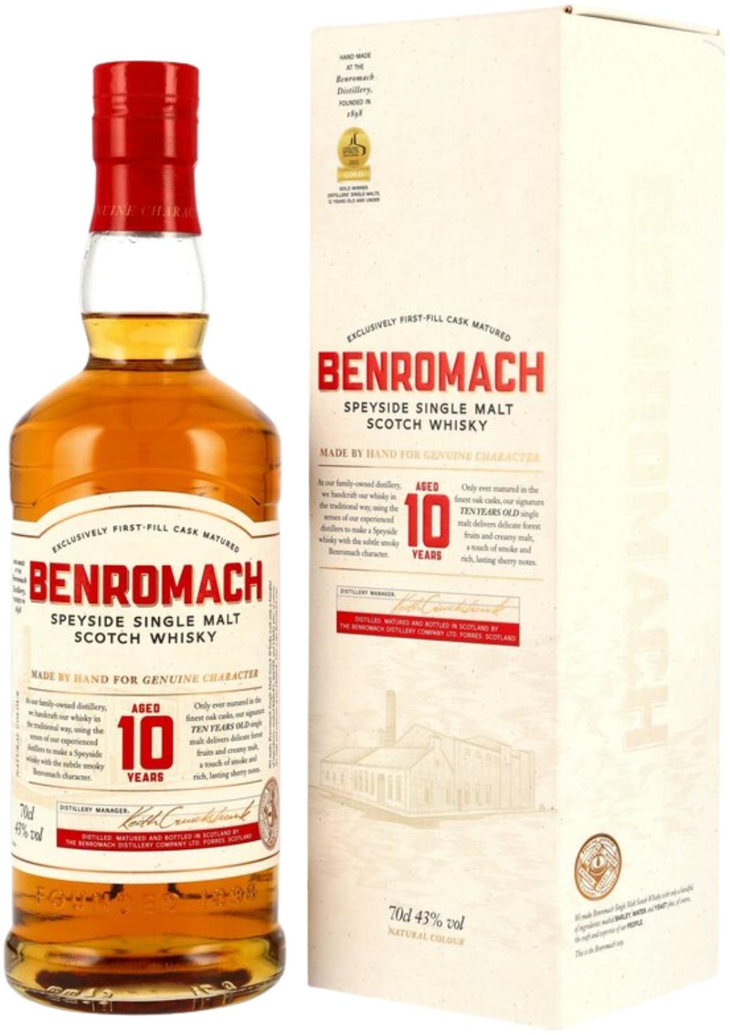Benromach 10 Year Old Speyside Single Malt Scotch Whisky
