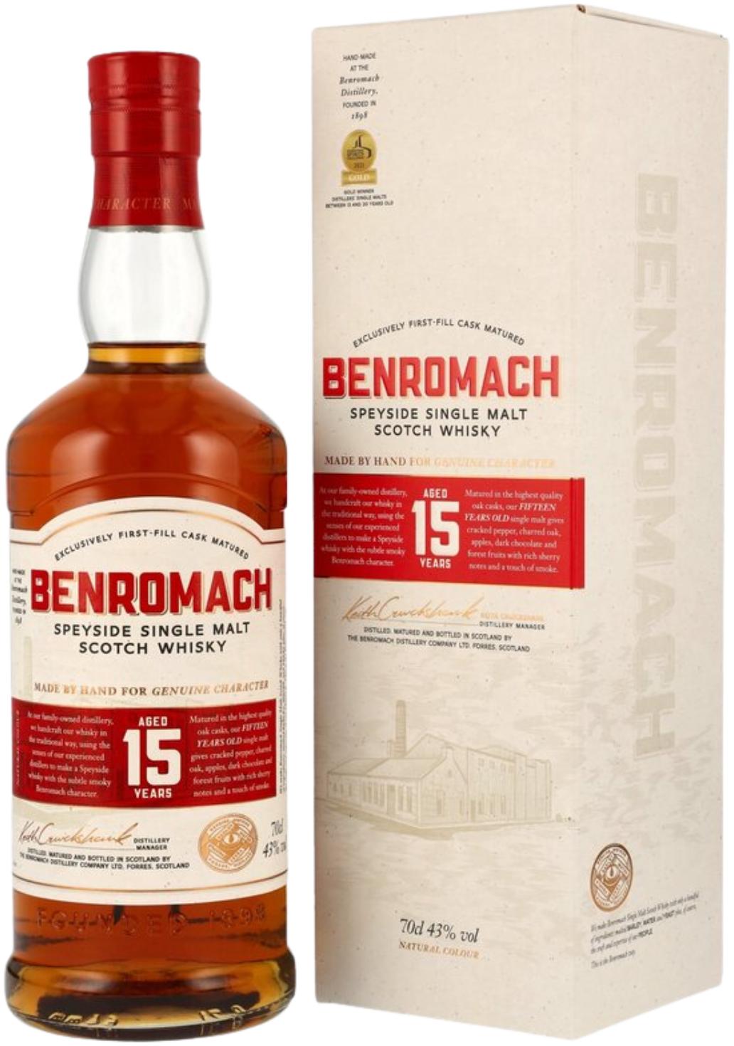 Benromach 15 Year Old Highland Single Malt Scotch Whisky