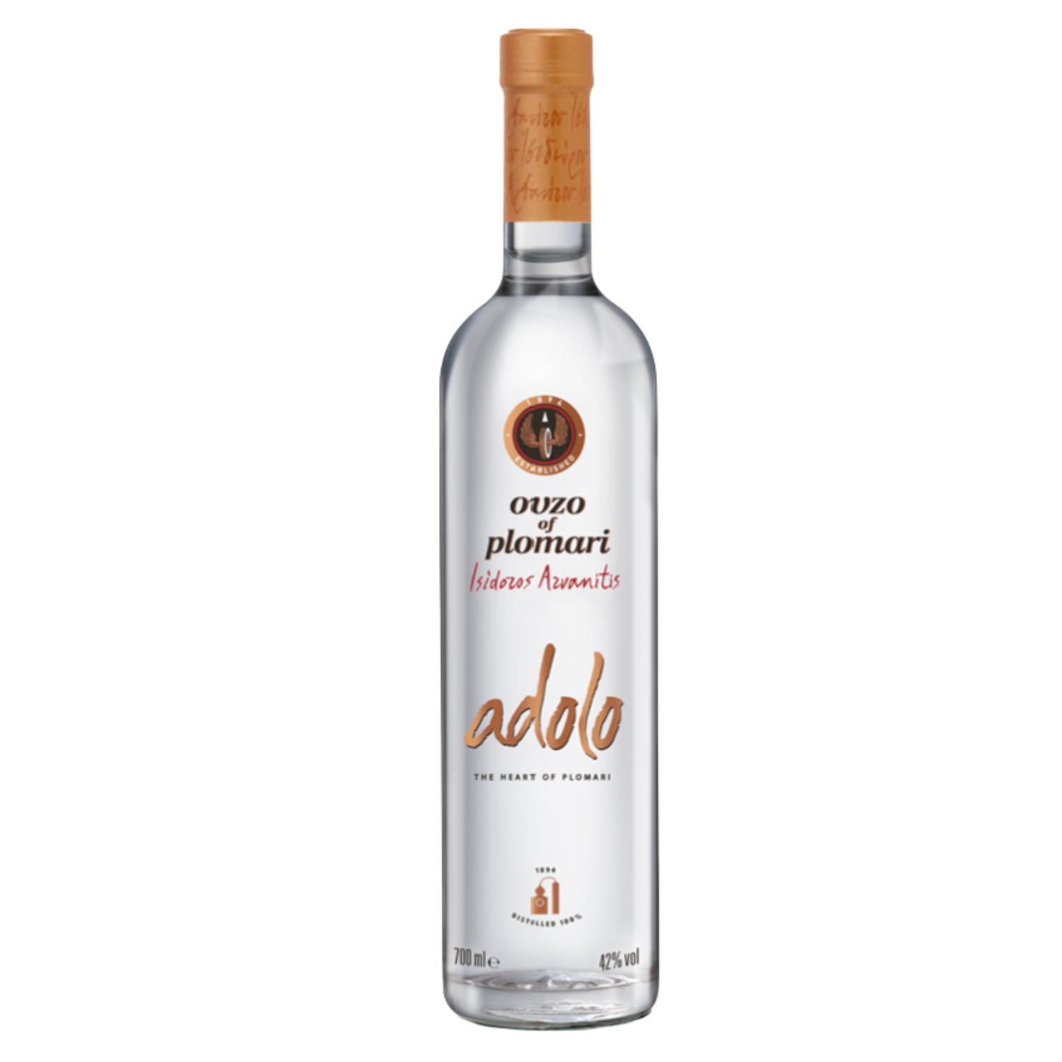 OUZO of plomari Adolo         Isidoros Azvanitis